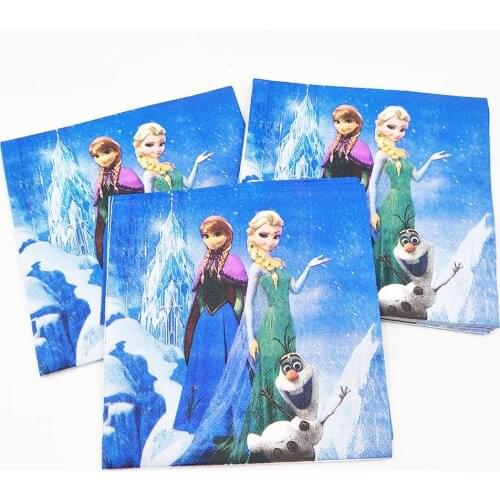 Anna Elsa Birthday Party Decoration Kids Disposable Tableware Tablecloth Baby Shower Event Party Supplies Favors