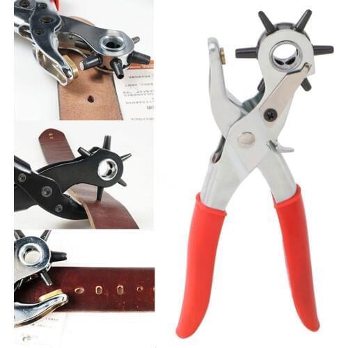 Leather Belt Hole Punch Plier Eyelet Puncher Machine Bag Setter Tool Watchband Strap Household leathercraft Revolve Sewing