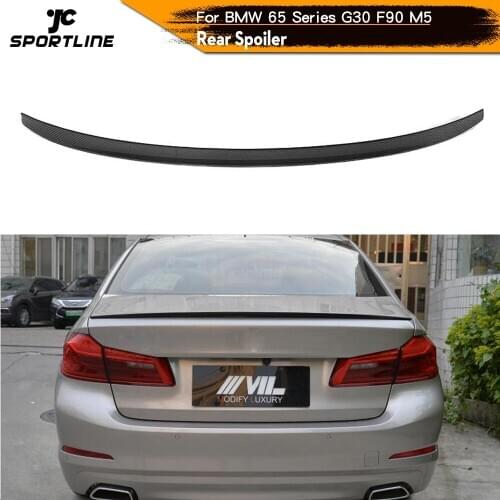 F90 Carbon Fiber Rear Trunk Spoiler Wing Boot Lip for BMW G30 Spoiler 5 Series 530i 540i F90 M5 Sedan 4-Door 2017 2018 2019