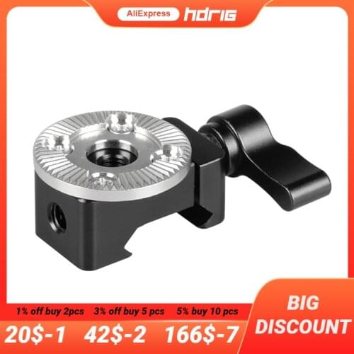 HDRIG QR Quick Release NATO Clamp Clip With ARRI Rosette M6 Thread Mount for Camera Cage Handle Grip Aluminum