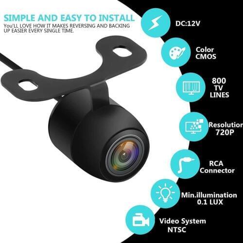 New 170 Degree Hd Camera Cmos Car Rear / Front / Side View Reversing Camera Waterproof Car Rear Hd Back Pull Camera