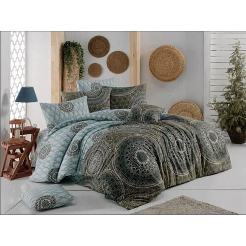 Duvet Cover Set Double Size 200X240 Turkish Made Cotton Easy to Iron Easy to Clean European Style Pillowcase Bed Sheet