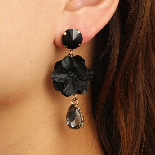 Korean Fashion Lovers Earring for Women Mountain Tea Flower Drop Stud Earrings Trendy Jewelry Wholesale 2021 Kolczyki