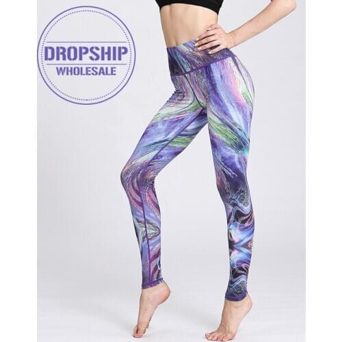 2020 Fast Dry Women Yoga Pants Workout Print Gym Leggings Running Fitness Training Elastic Sexy Long Tights Trousers for Dancing
