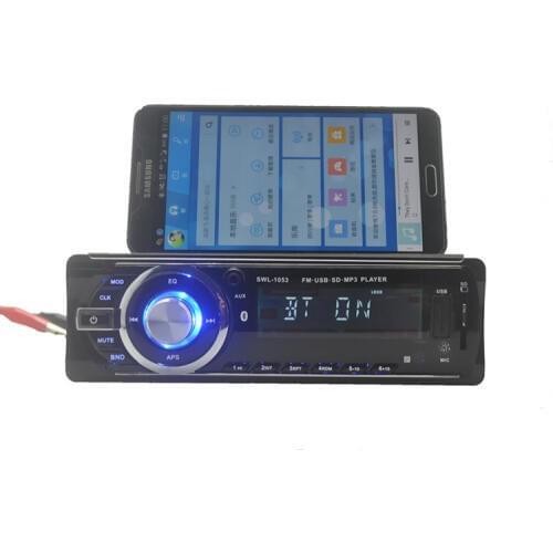 Hand-free call musical 2018 Support USB/SD/EQ/Bluetooth/FM/Aux in High Quality Clock Function 1 Din Car Radio Mp3 Player