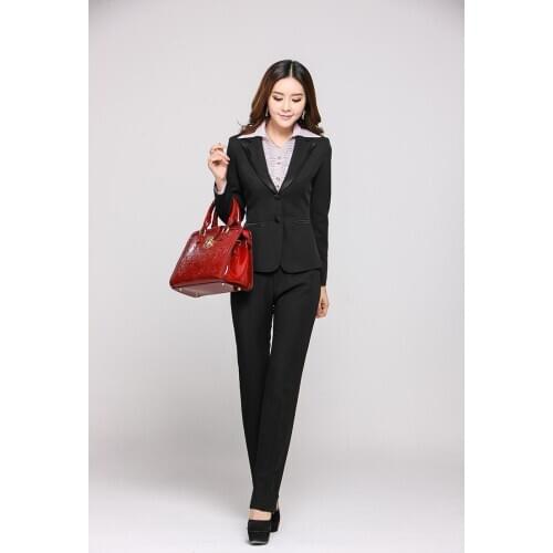 New 2016 Custom made Autumn Winter Formal Blazer Women Blaser Feminino Professional Office Uniform Style Slim Elegant