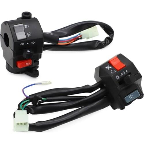 22mm 7/8" Handlebar Control Switch Harness For Yamaha XV250 Virago FZR RZ TZR RD 250 350 SRX600 TZR125 Electric Start Switch