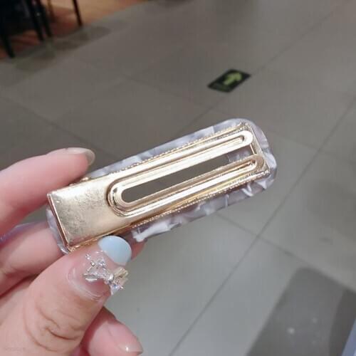 Women Girls Acrylic Hollow Waterdrop Rectangle Hair Clips Tin Foil Sequins Hairpins Barrettes Headbands Accessories 2