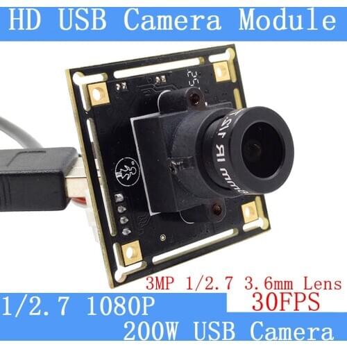 PU`Aimetis Surveillance Camera 1080p Full Hd MJPEG 30fps High Speed OV2710 Mini CCTV Android Linux UVC Webcam USB Camera Module