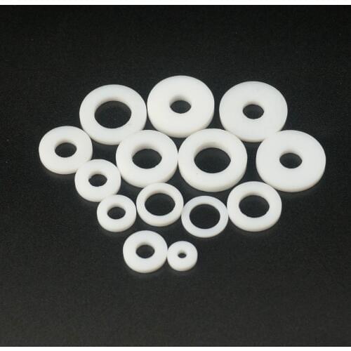 Sizes O/D 8.5mm-18mm I/D 3mm-10mm Thick 2mm 3mm PTFE Flat Washer Gasket Spacer Sealing For Pressure Gage