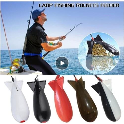 Carp Fishing Rocket Feeder Large Small Bomb Float Lure Bait Holder Pellet Rockets Particle Container Floating Bait Container New