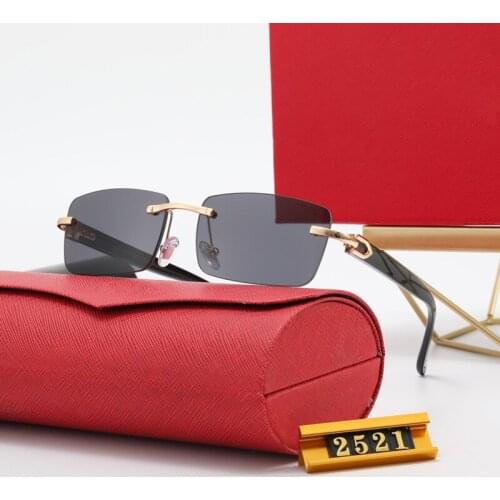 2021 vintage rimless round sunglasses mens glasses women summer luxury glasses mens glasses frame Oculos De Sol Las Gafas