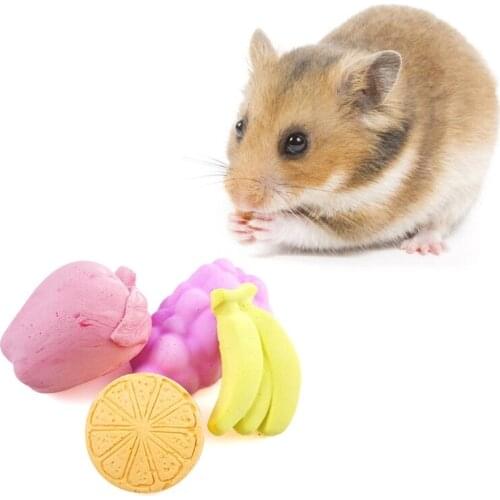 Hamster Calcium Chew Toys Teeth Grinding Lava Block for Small Animal Hamster Chinchilla Bunny Rabbit 1 Pack Random Color