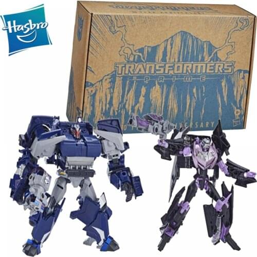 Hasbro Transformator Trans Formers Prime Tfp 10Th Anniversary Limited War Afbraak Vehicon Megatron Action Figure Model Toy