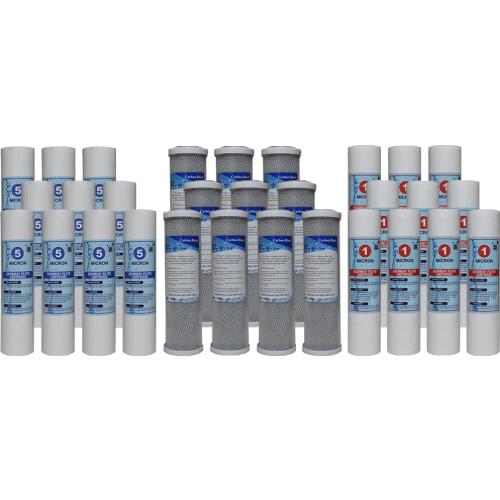 Water Systems Replacement Pre-Filter X10 3 Stage Whole House Water Filter PP Sediment CTO Block Filter Cartridge Reverse osmosis