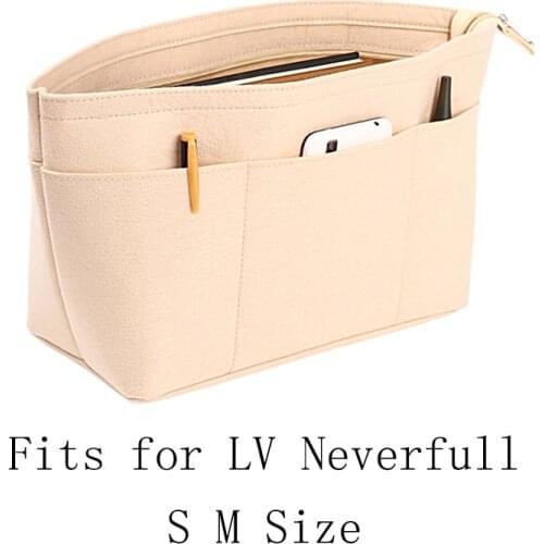 Women Insert Bag Organizer for Neverfull Makeup Handbag Organizer Travel Inner Purse Portable Cosmetic Never Full Inside Bags