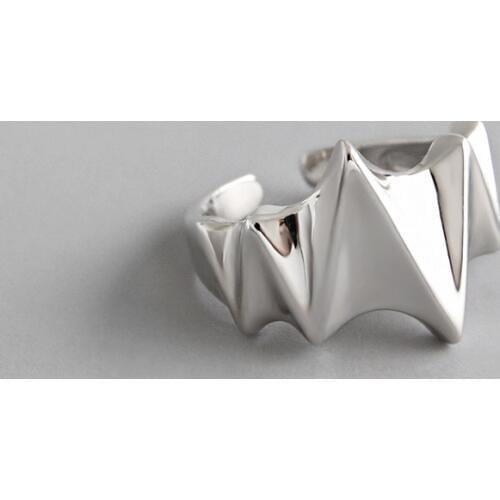 100% 925 sterling silver Irregular surface wide rings for women friends gift, punk female finger ring 925 silver jewellery