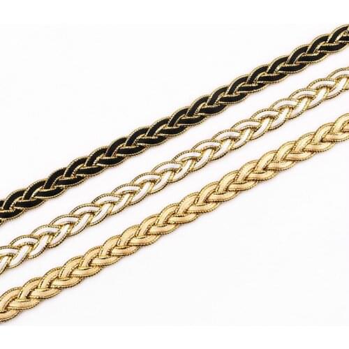Gold Silver Silk Braided Lace Ribbon Soft Net Lace Trim Fabric for Sewing Accessories Wedding Party Supplies Craft Apparel 2y
