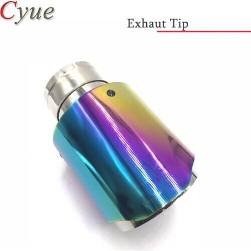 1PCS Stainless Steel Exhaust Muffler Pipe Universal Colorful Exhaust Tip For Auto