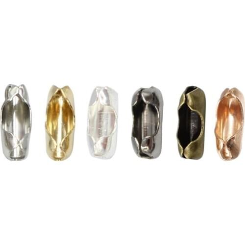 100pcs 1.5/2/2.4/3.2mm Ball Chain Connectors chains Clasps Connector For DIY Jewelry Findings Making Supplies