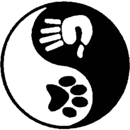 13*13CM Labrador Dog Tai Chi Bagua Window Stickers Car Bumper Personality Decal Accessories
