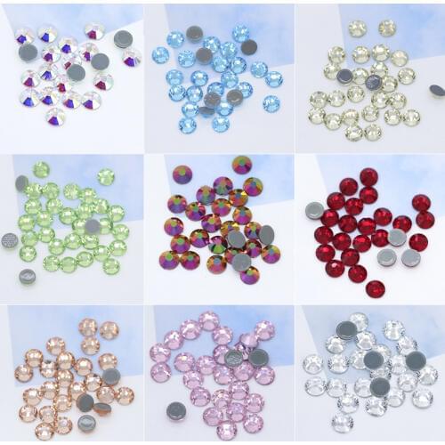 144p 5A Top quality ss10 41-color Iron on hotfix crystal Nail Art rhinestone flatback Hot fix glass stone for Weding Dress Craft