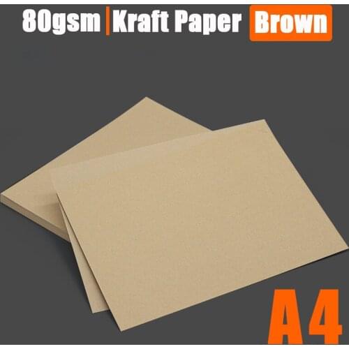 80gsm 100pcs Gift Packaging Paper A4 Brown Kraft Paper