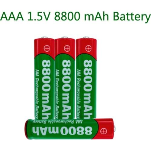2021New1.5V AAA rechargeable battery 8800mAh AAA 1.5V New Alkaline Rechargeable battery for led light toy MP3 Free shipping