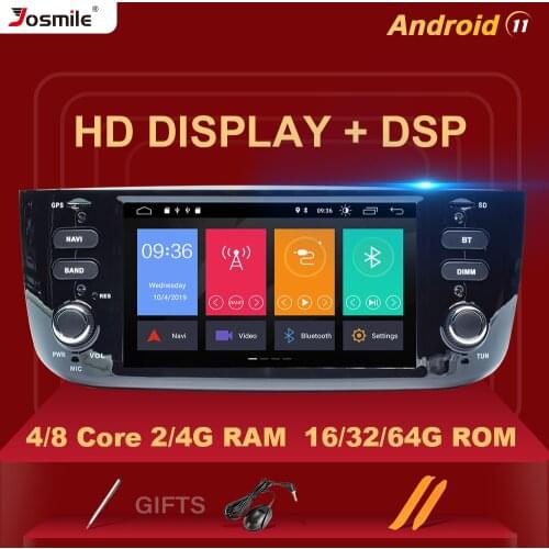 4GB Autoradio 1 Din Android 10 Car DVD Player Stereo For Fiat/Linea/Punto evo 2012-2015 Multimedia GPS Navigation IPS DSP 8core