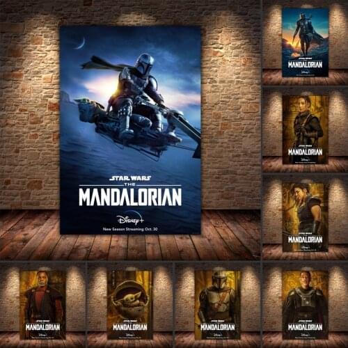 Disney Popular TV Drama The Mandalorian Canvas Printing POSTER PRINTS PAINTING HD Wall Art for Living Room Bedroom Decoration