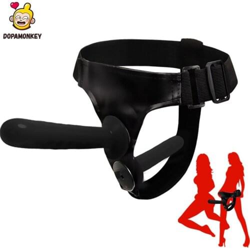 DOPAMONKEY Double Dildo Strap Women Lesbian Couples Strap Pants Dildos Pants adjustable strap Adult Sex toy For Women penis