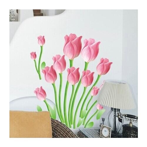 Picture For Girl Sweet Romance Tulip Married Background Of The Sitting Room Bedroom Mural Can Remove Landscape Photo Wall 2021