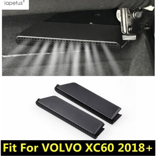 Lapetus Accessories Fit For VOLVO XC60 2018 - 2021 Seat Chair Below Air Condition AC Vent Outlet Protector Molding Cover Trim