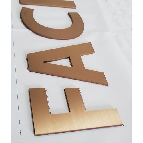 Metal laser cut golden stainless steel solid cut letter sign high quality durable sign letters for outdoor
