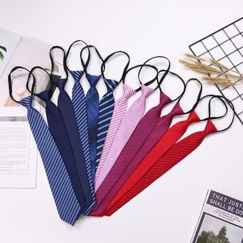 Fashion Lazy Zipper Mens Tie Classic Solid Flower Floral 8cm Jacquard Necktie Accessories Daily Wear Cravat Wedding Party Gift