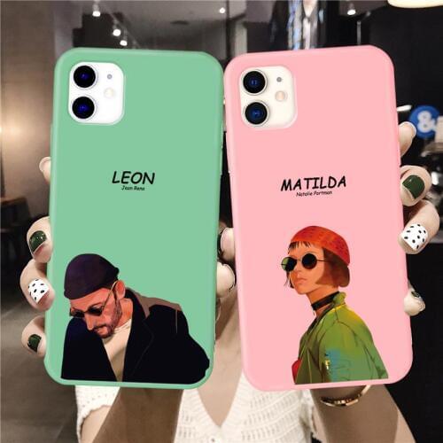 Cartoon Killer Mathilda Leon Case For iPhone XS MAX XR X 8Plus Soft Matte Phone Cover for iphone 11 12 Pro Max 7 8 6sPlus SE2020