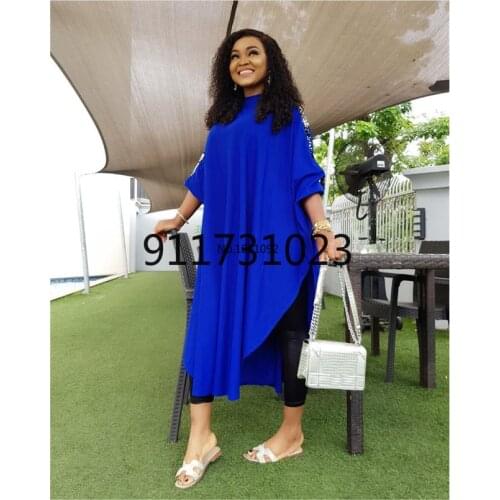New style classic African womens clothing Dashiki fashion stretch Sequined loose plus-size dresses size L XL XXL XXXL