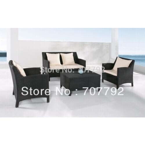 NEW!Black Outdoor Rattan Sofa seating Set