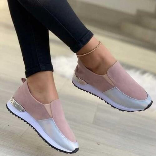 New Sneakers Women Vulcanized Shoes Ladies Solid Color Slip-On Sneakers for Female Casual Sport Shoes Fashion Mujer Shoes