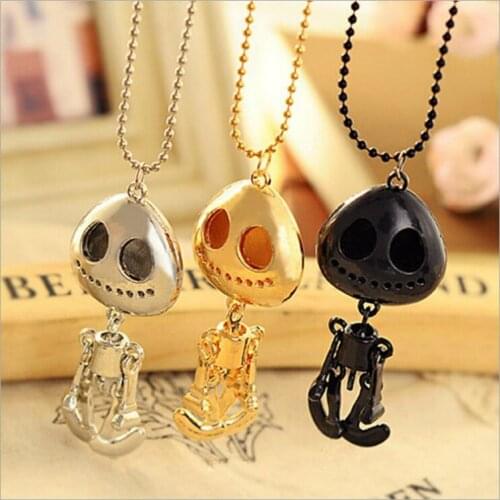2021 New Gothic Style Alien Necklace Hip Hop Golden Black Silver Color Necklace Sweater Chain Man and Woman Necklace Jewelry