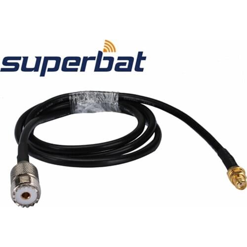 Superbat SMA Cable SMA Jack Bulkhead to UHF Female RG58 100cm Coaxial Cable Adapter