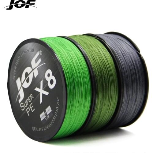 JOF 8 Strands Braided 150M 300M 500M Fishing Line Multifilament Carp Fishing Japanese Braided Wire Fishing Accessories Sea 2021