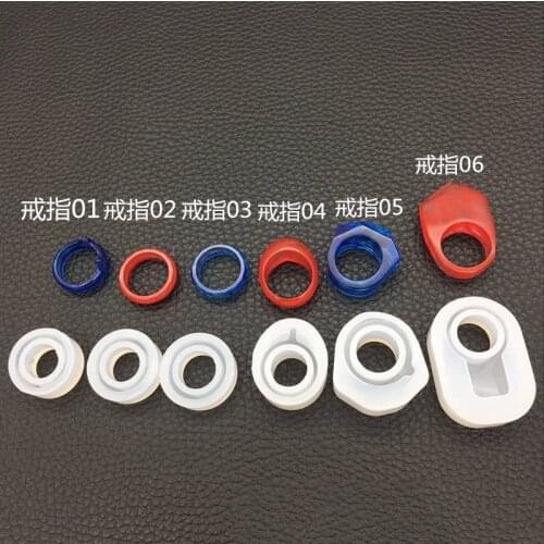 Flat Rings Mould Collection Handmade DIY Jewelry Making Ring Silicone Mold Crystal Epoxy Molds