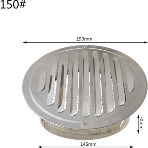 Stainless Steel Exterior Wall Air Vent Grille Round Ducting Ventilation Grilles