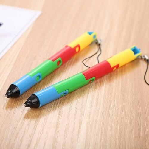 1pc Collapsible Ballpoint Pen Bending Deformation Pen Creative Primary School Stationery Novelty Cute Children Gift Foldable