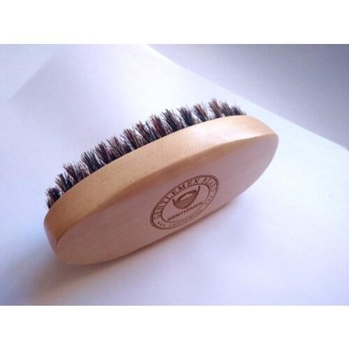 LAOCCCROSS Boar Bristle Beard Brush&Mustache brush For Men Beard Care Engrave Logo