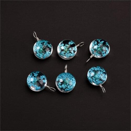 16# Iron Wire Hand-made Flower Glass Bead Promotion Not Wooden For DIY Earrings Bracelet Necklace Jewelry Making Beads #IZ307