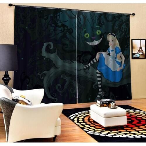 Blackout curtain girls curtains Window Blackout Luxury 3D Curtains set For Bed room Living room Office Hotel Home Wall Decorativ