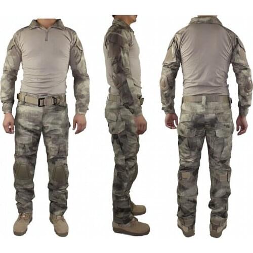 Tactical CQC Gen2Airsoft Military Army Combat BDU Uniform Shirt and Pants Set Outdoor Paintball Hunting Clothing ATACS Color
