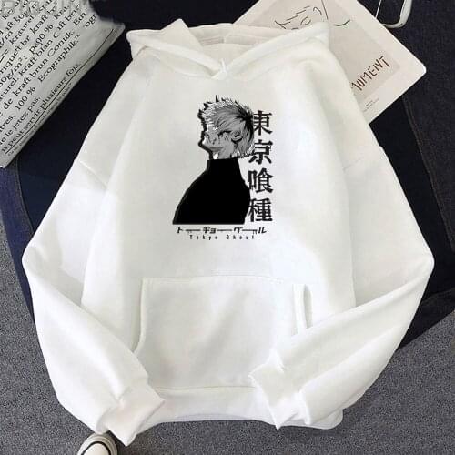 Tokyo Ghoul Hot Anime Hoodies Women/Men Oversized Sweatshirts Kaneki Ken Print Spring Streetwear Uniesx Fashion Clothes Harajuku